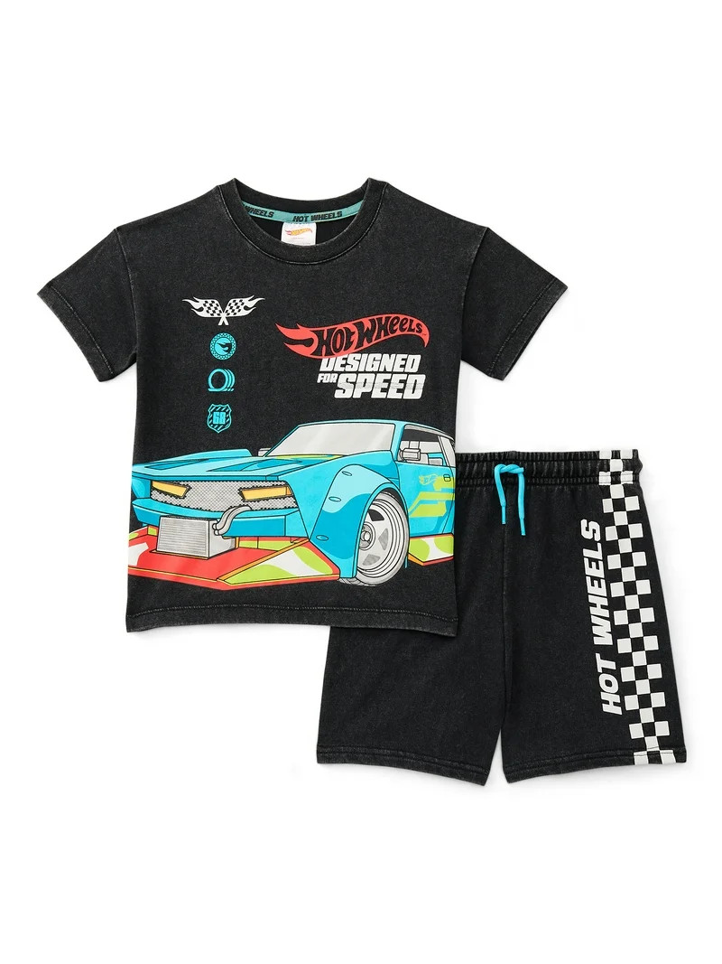 Hot Wheels Toddler Boy Short Sleeve Graphic Tee and Matching Shorts Set, 2-Piece, Sizes 12M-5T | Walmart (US)