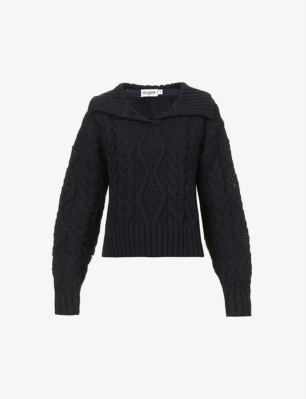 Virgil wide-collar knitted jumper | Selfridges