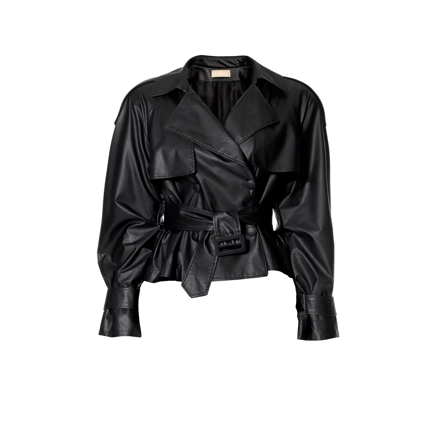 Collins Black Short Vegan Leather Jacket | Wolf & Badger