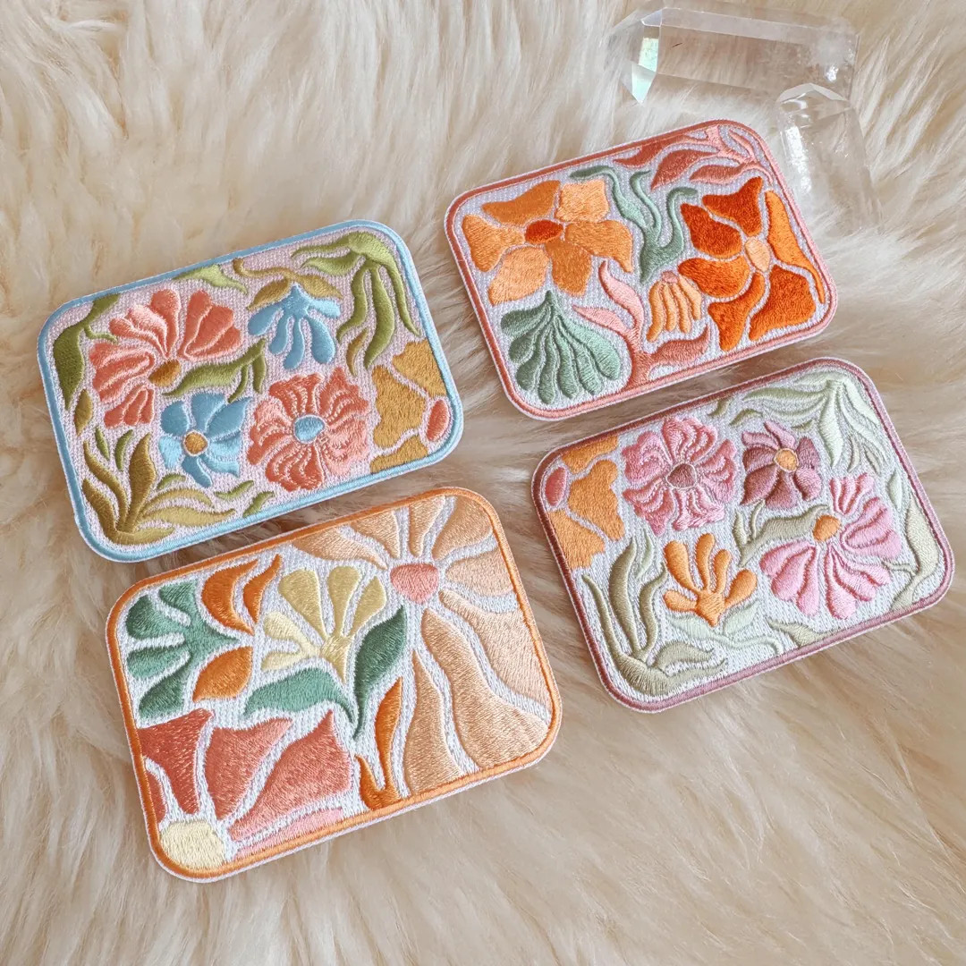 Botanical Impressions Iron on Patch - Matisse Inspired Embroidered Patches - Flowers Floral Flowe... | Etsy (US)