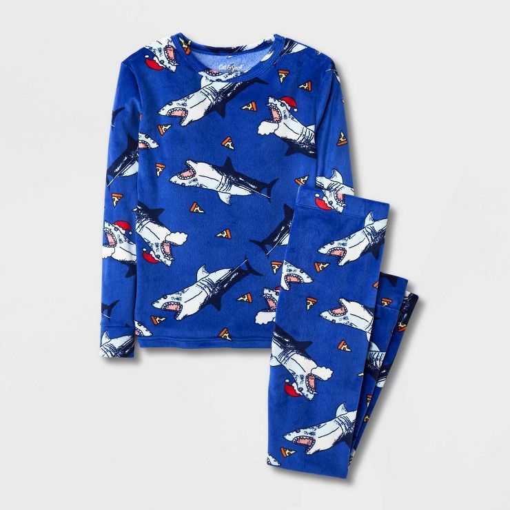 Boys&#39; 2pc Shark Pizza Pajama Set - Cat &#38; Jack&#8482; Blue 6 | Target