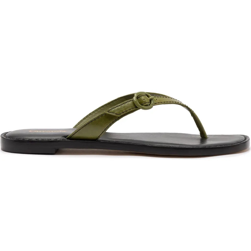 Larroudé Mary Kate Flat Sandal in Seaweed at Nordstrom, Size 11 | Nordstrom
