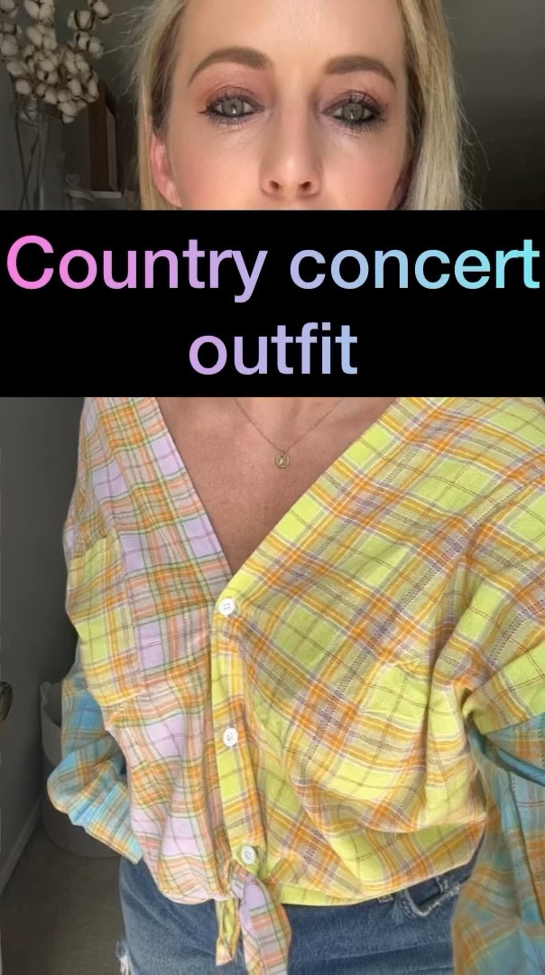 Country concert. 10% off plaid top with ASHLEYJ10

#LTKSeasonal #LTKsalealert #LTKunder50