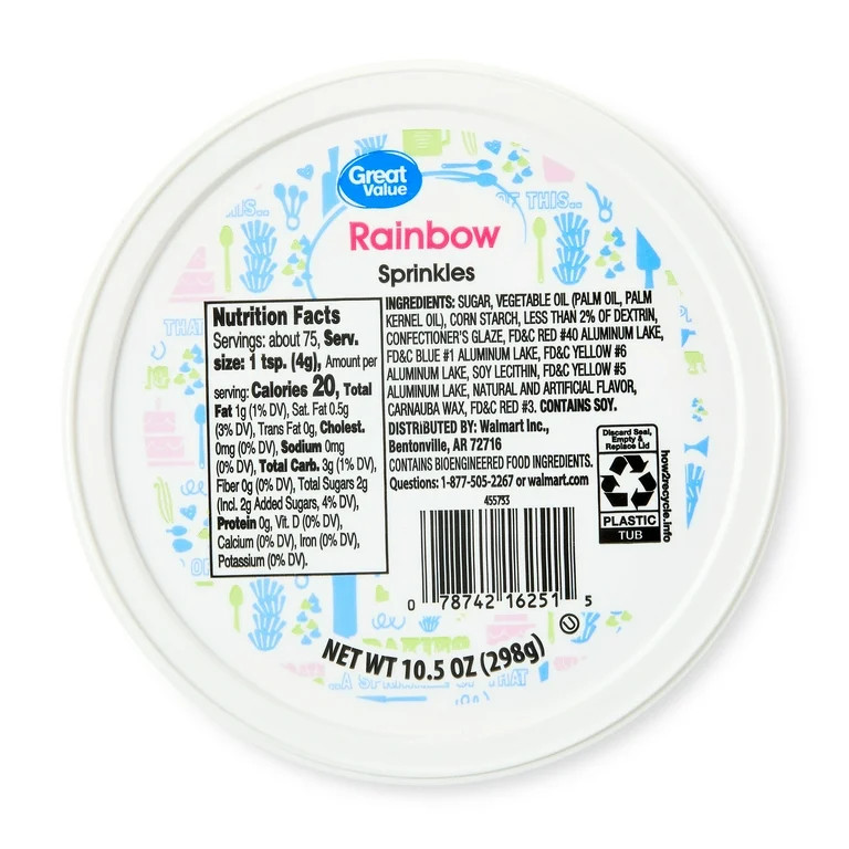Great Value Rainbow Sprinkles, 10.5 oz | Walmart (US)