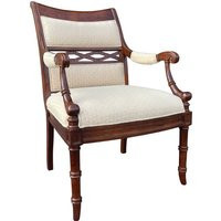 21st Century Fairfield Faux Bamboo Regency Armchair Lounge Accent Chair | Etsy (US)