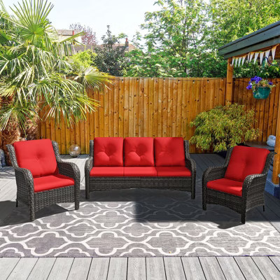 UPTIOT 5-person Patio Furniture Set,Red | Target