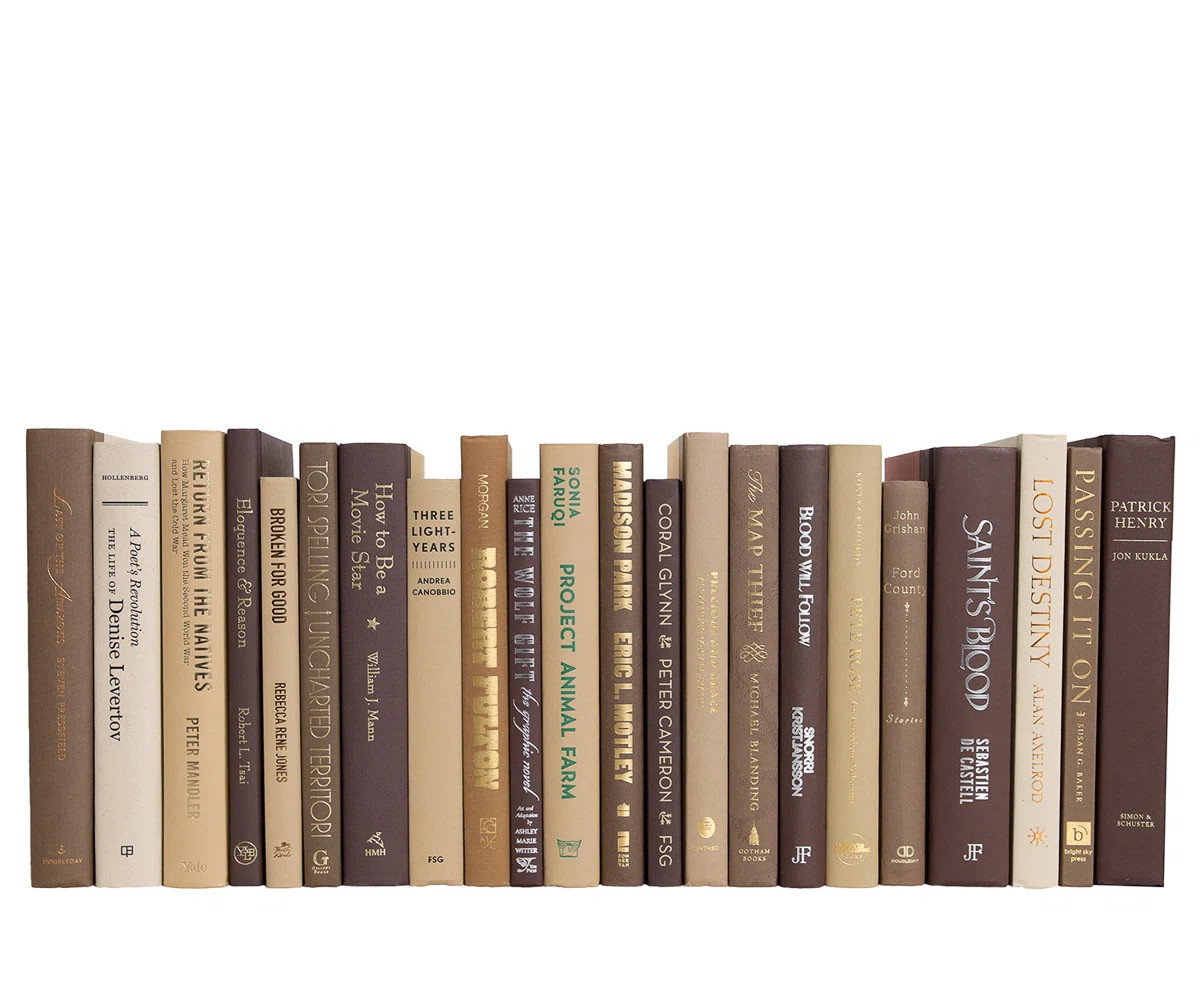 Decorative Books - Chocolate Books - Brown Books By The Foot | Wayfair North America