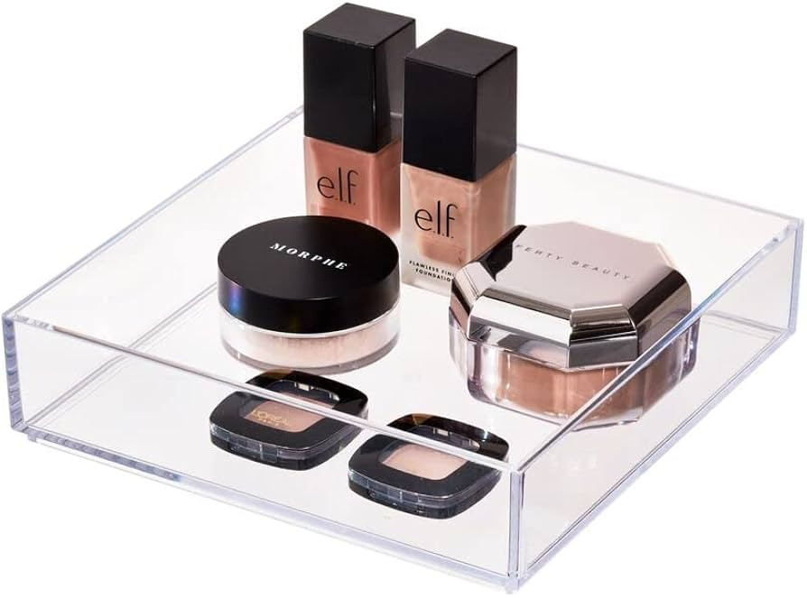 iDesign Clarity Plastic Drawer Organizer, Storage Container for Vanity, Bathroom, Kitchen Drawers... | Amazon (US)