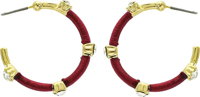 Cubic Zirconia Station Hoop Earrings | Nordstrom