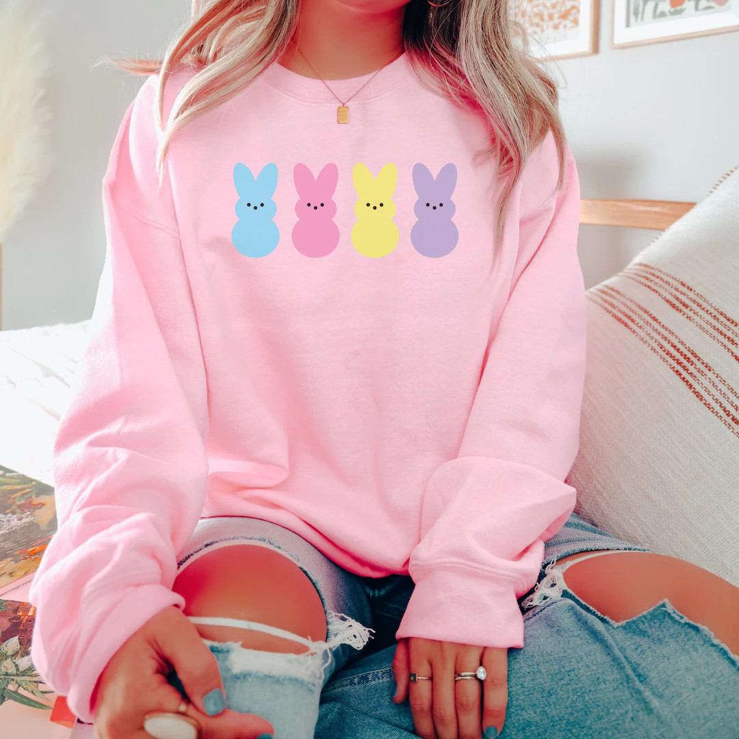 Peeps Womens Easter Sweatshirt • Easter Bunny Peeps Womens Sweatshirt Gift for Mom • Cute Eas... | Etsy (US)