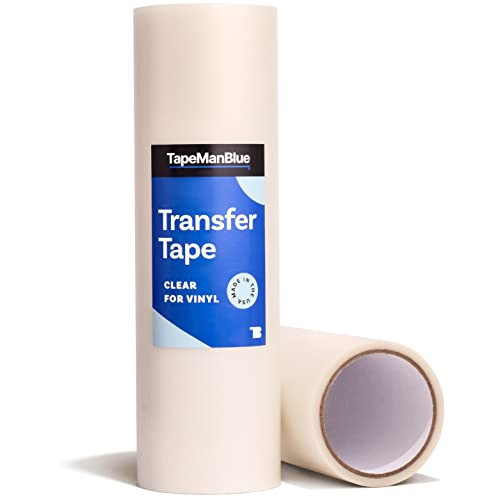 TapeManBlue Clear Transfer Tape for Vinyl, 12" x 50' Roll, Made in America, Premium Vinyl Transfe... | Amazon (US)