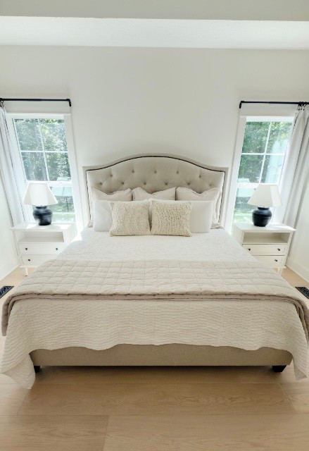 My Bedroom Bedding Refresh: How I Style Our Bed For A Warm Spring and Hot Summer

Bamboo sheets set, cotton quilt, euro shams, decorative pillows, nightstands, lamps, tufted bed

#LTKHome