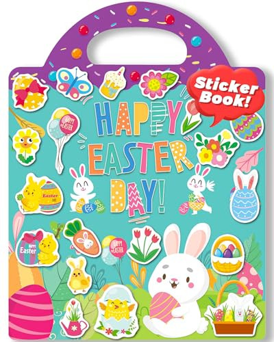 Easter Sticker Books for Kids, Easter Basket Stuffers Reusable Sticker Books for Toddlers, Travel Toys Activities Crafts Birthday Gifts for Boys Girls Kids | Amazon (US)