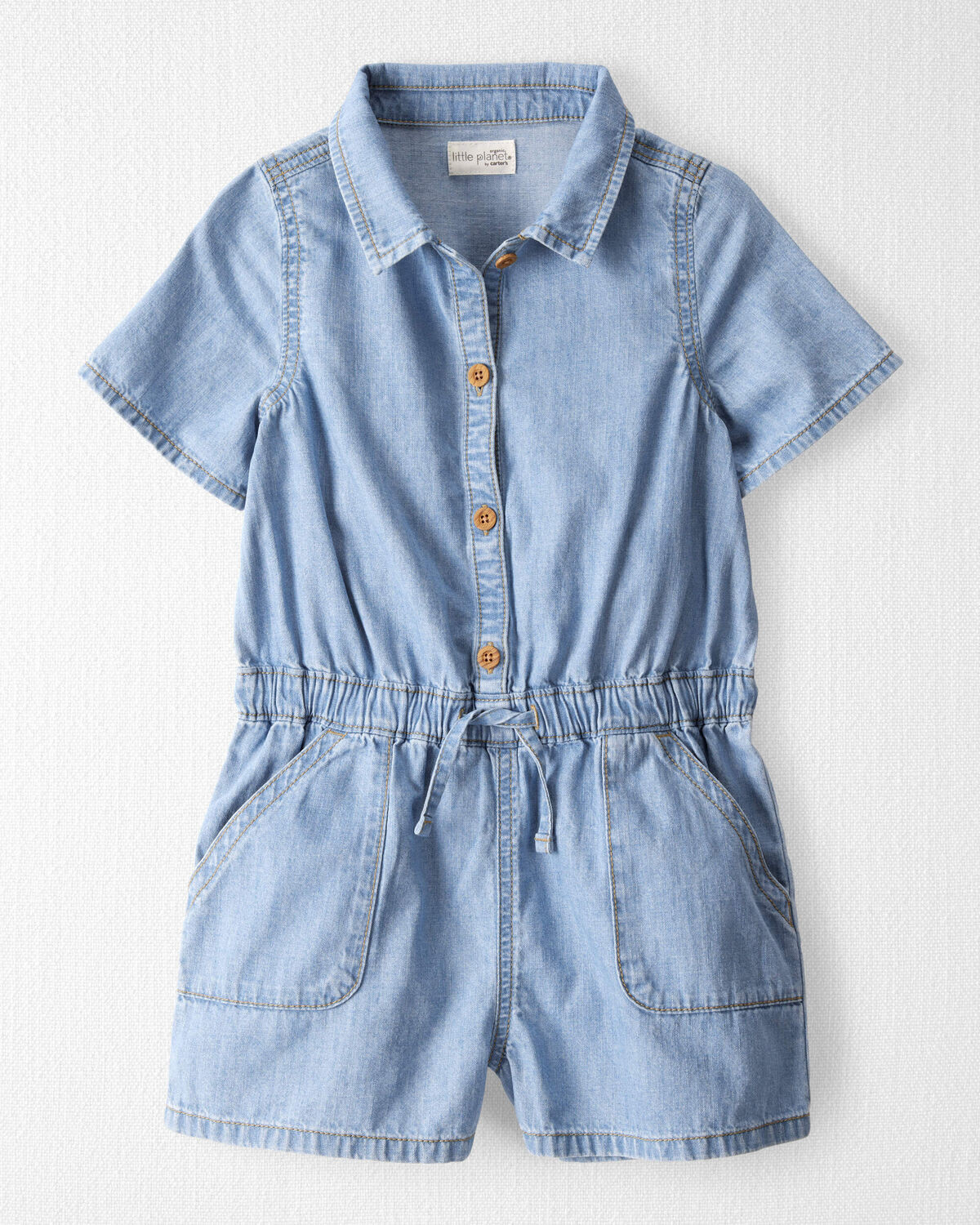 Kid Organic Cotton Chambray Romper - Little Planet | Carter's | Carter's Inc