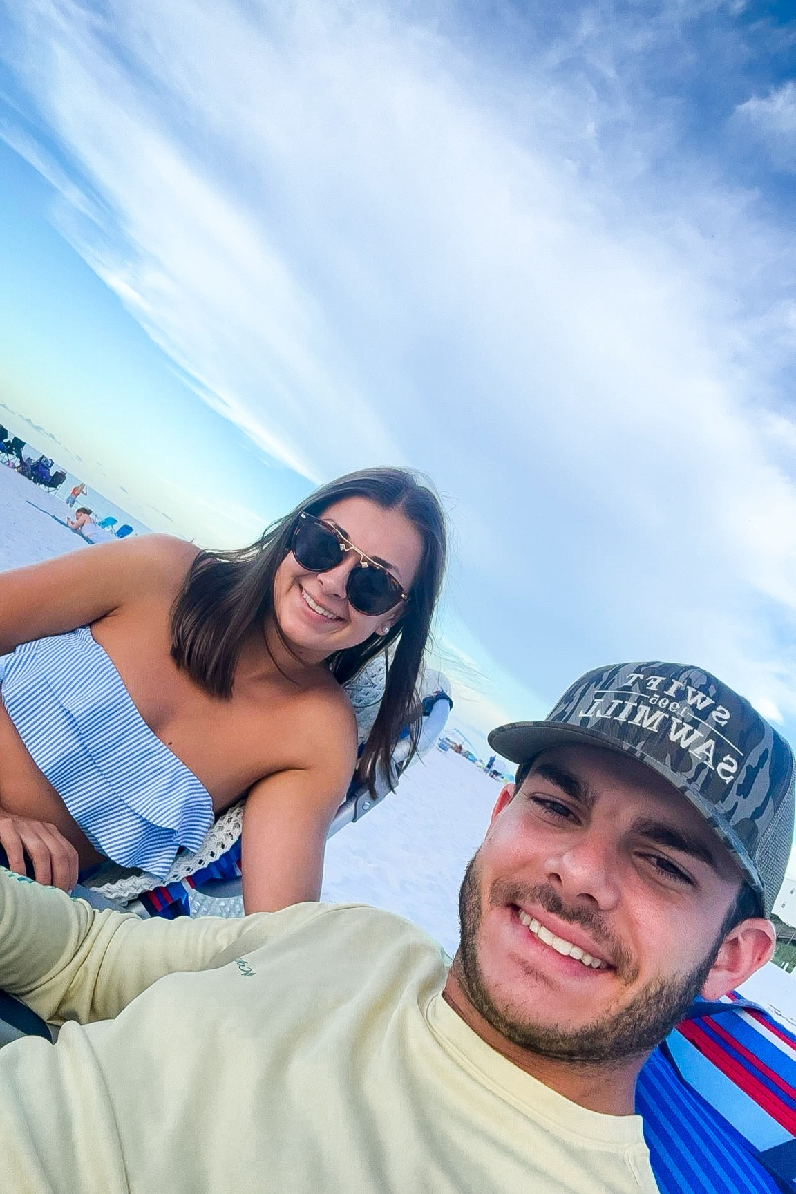 Blue striped strapless swim! 

#LTKFindsUnder50 #LTKSeasonal #LTKTravel