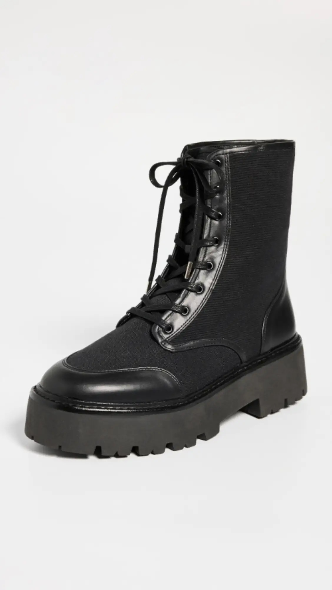 Black Suede Studio Sierra Lace Up Lug Sole Ankle Boots | Shopbop | Shopbop