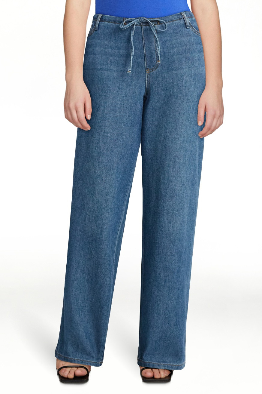 No Boundaries Mini Waistband Wide Leg Pants, 31'' Inseam, Women's | Walmart (US)