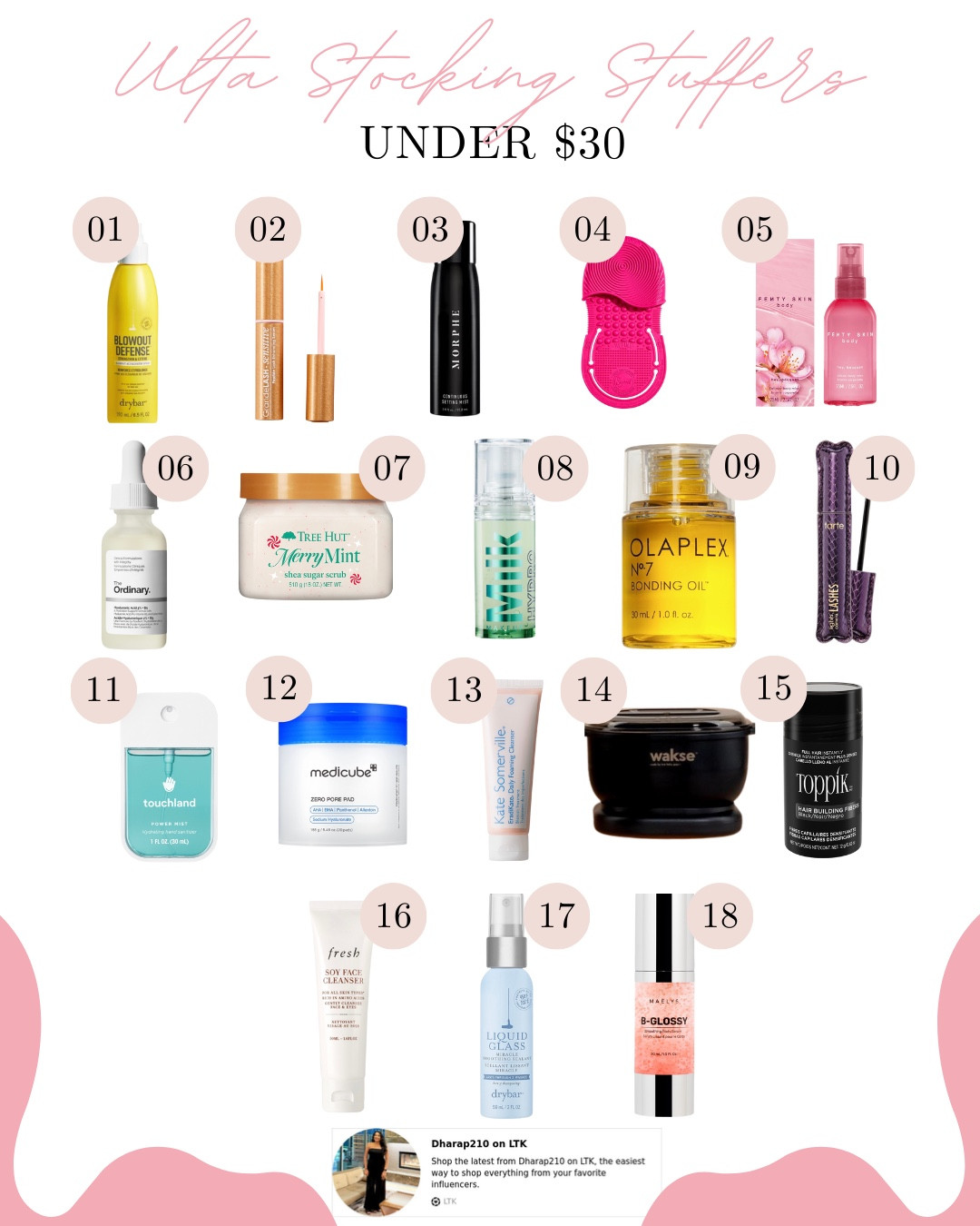 Ulta stocking stuffers under $30 🎁✨ These are perfect for beauty lovers, teens, teachers, and last-minute gifting. Affordable, fun, and guaranteed favorites! Linking all my top picks from this year’s Ulta holiday collection.

ulta stocking stuffers · stocking stuffers under 30 · ulta holiday gifts · beauty gifts · affordable gifts · gift ideas 2024 · ulta finds

#LTKGiftGuide #LTKCyberWeek #LTKBeauty
