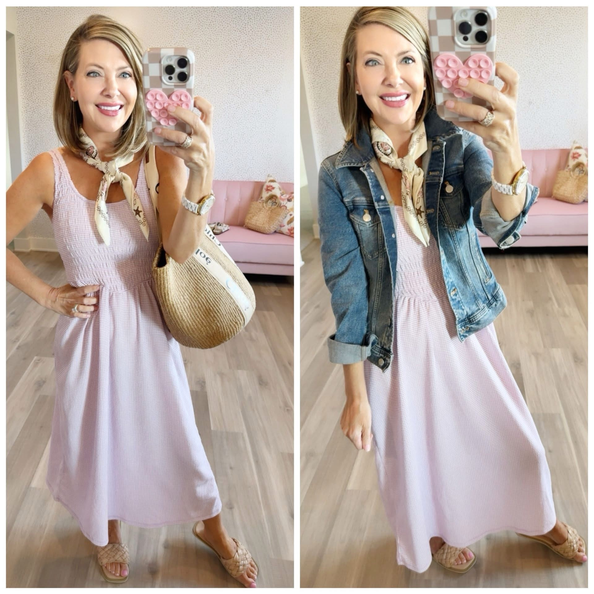 Went to a bridal shower today and tried out the scarf trend. I don’t like wearing them tight to my neck, so I did a loosened vibe 🙌

My gingham dress is 50% OFF! 



#LTKdayinmylife #LTKSaleAlert