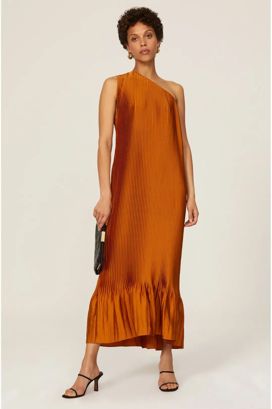 One Shoulder Pleated Dress | Rent the Runway