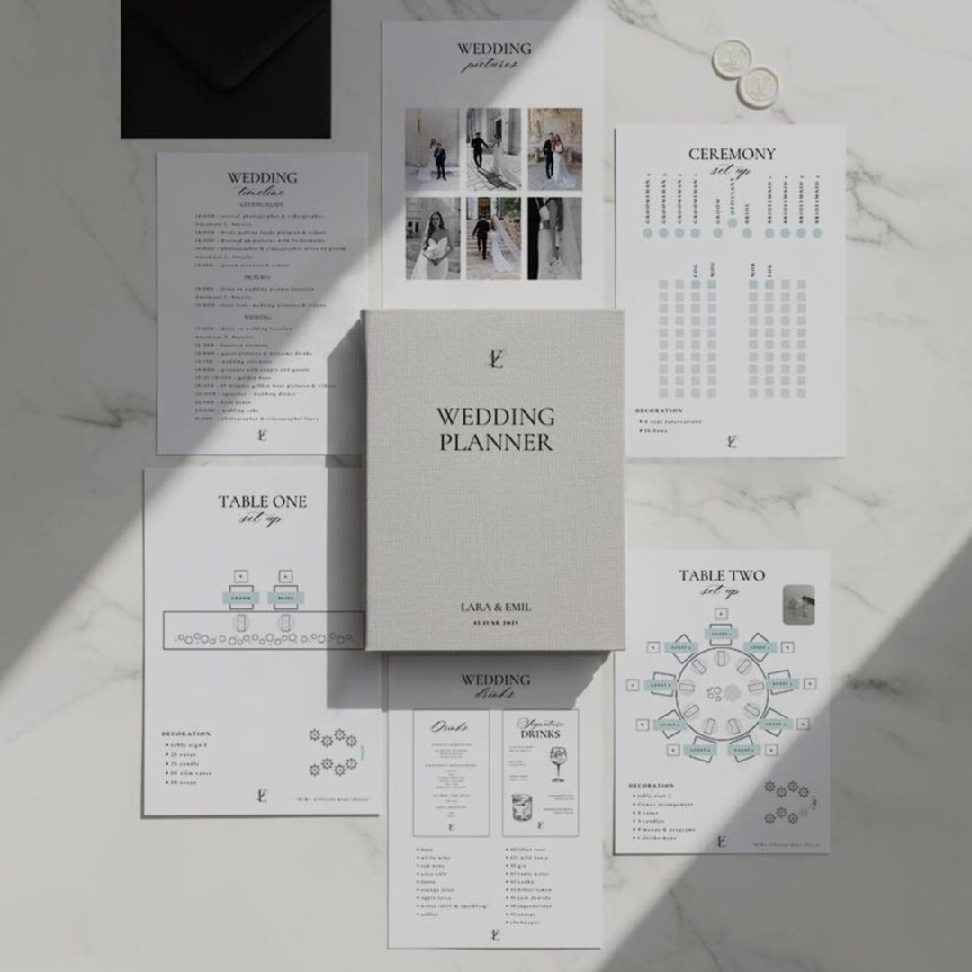 Wedding Planner Canva Template | Wedding Day Organizer | 60+ Pages | Editable Digital Wedding Pla... | Etsy (US)