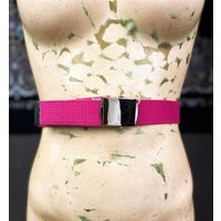 Pink Canvas Belt | Vintage 80's Hot Cotton Strap Adjustable Deadstock All Sizes | Etsy (US)