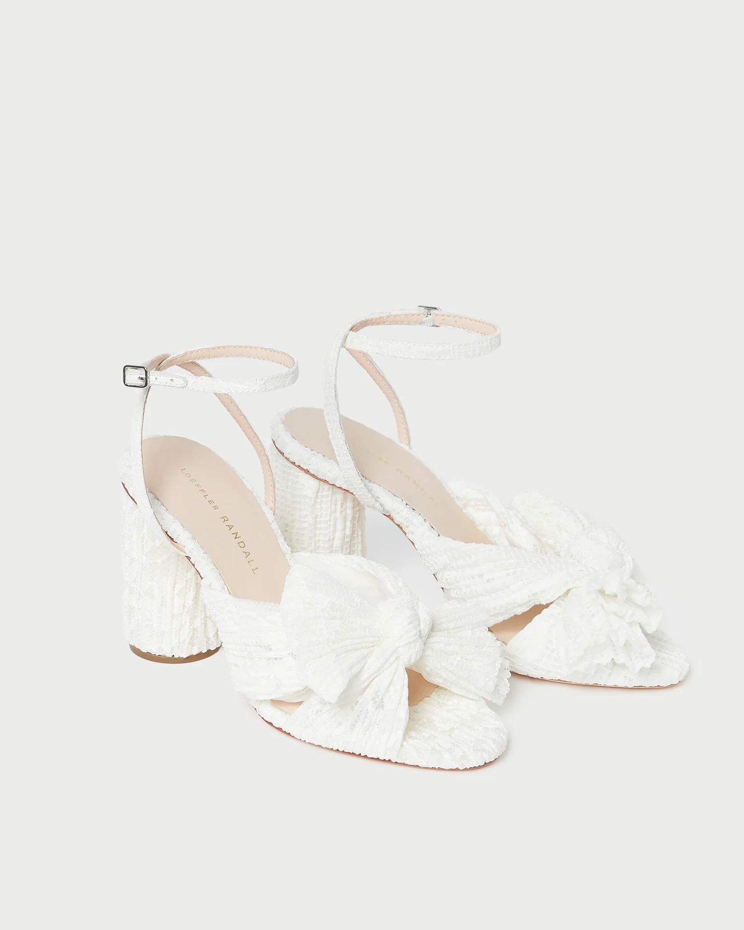 Camellia White Lace Bow Heel | Loeffler Randall