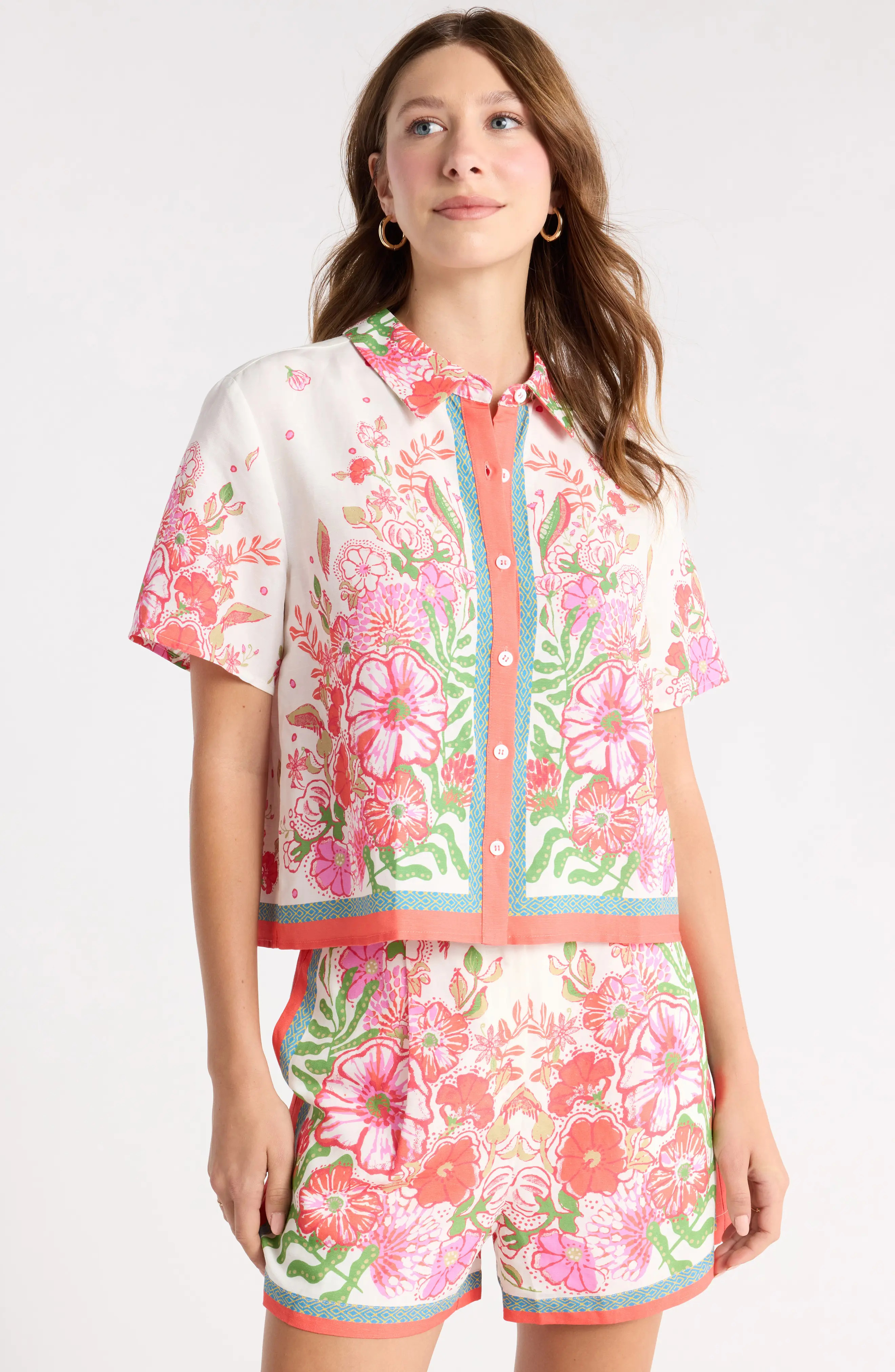 Short Sleeve Floral Camp Shirt (Women) | Nordstromrack | Nordstrom Rack