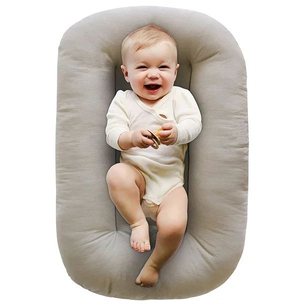 Baby Lounger & Infant Floor Seat Newborn Essentials Organic Cotton, Fiberfill - Walmart.com | Walmart (US)