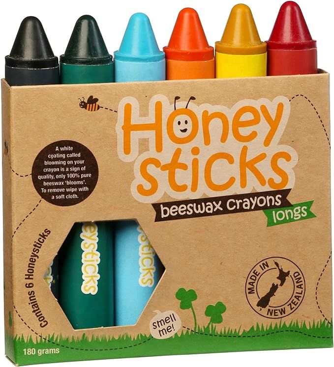 Amazon.com: Honeysticks 100% Pure Beeswax Crayons - Jumbo Size Crayons for Toddlers and Kids - Ea... | Amazon (US)