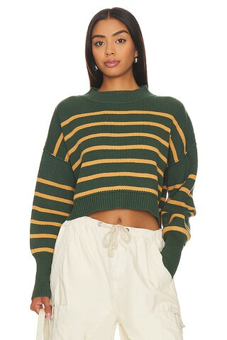 Stripe Easy Street Crop Sweater
                    
                    Free People | Revolve Clothing (Global)