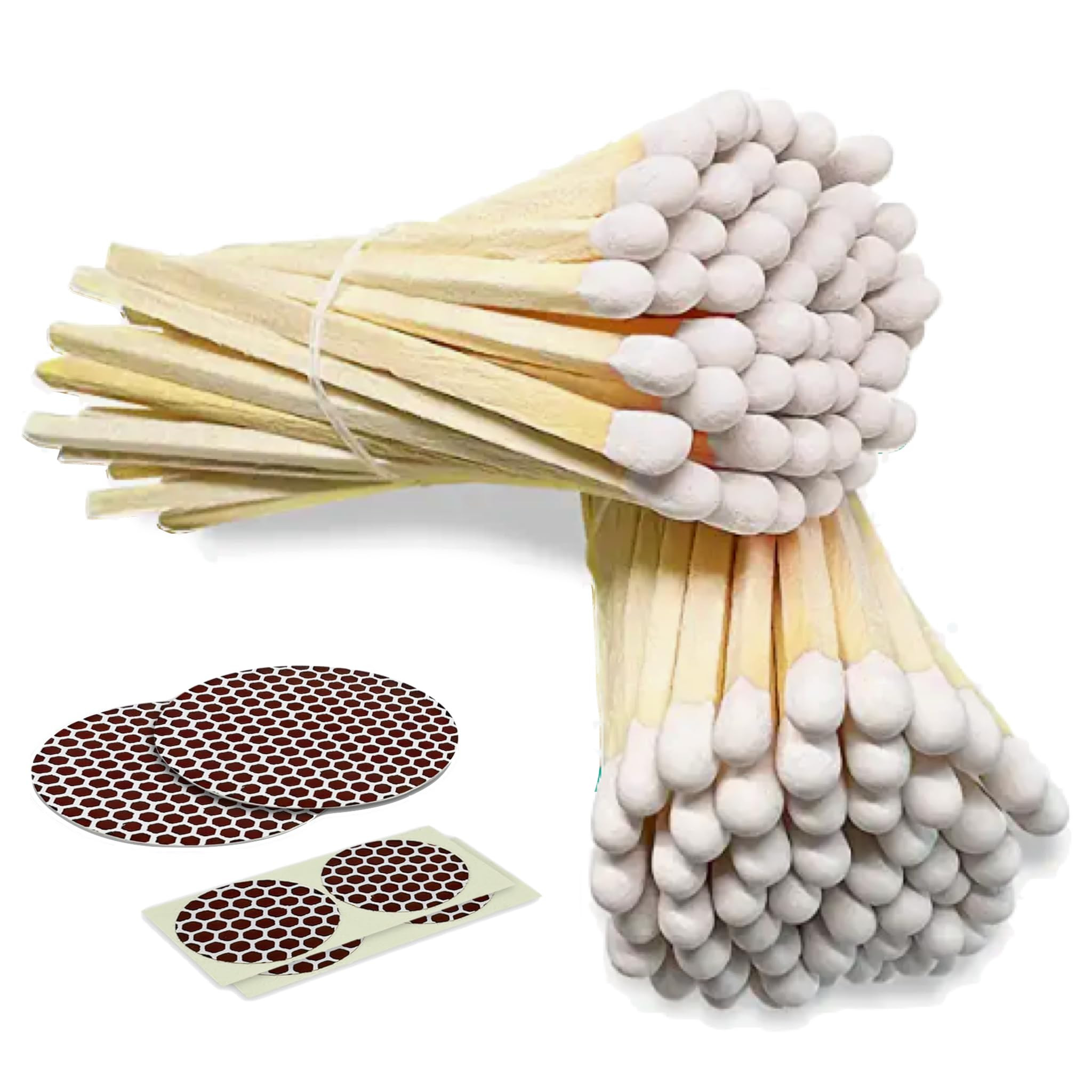 4" Classic White Tip Matches (100 Count, with Striking Stickers Included) | Decorative Unique & F... | Amazon (US)