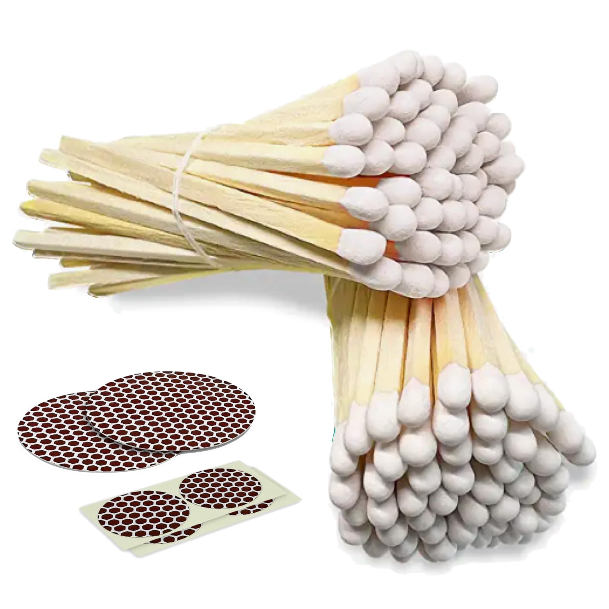 4" Classic White Tip Matches (100 Count, with Striking Stickers Included) | Decorative Unique & F... | Amazon (US)
