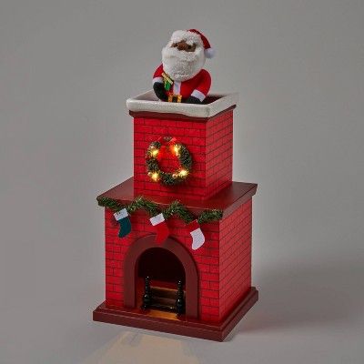 16.5&#34; Animated Chimney with Santa Decorative Figurine - Wondershop&#8482; | Target