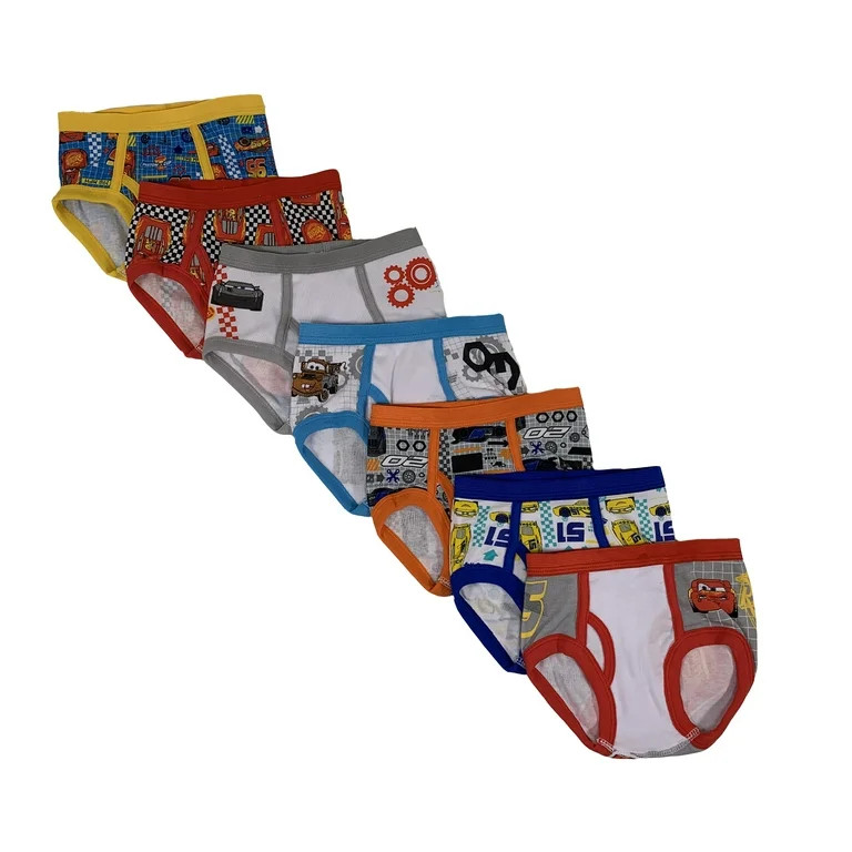Cars Toddler Boy Brief Underwear, 7-Pack, Sizes 2T-4T - Walmart.com | Walmart (US)