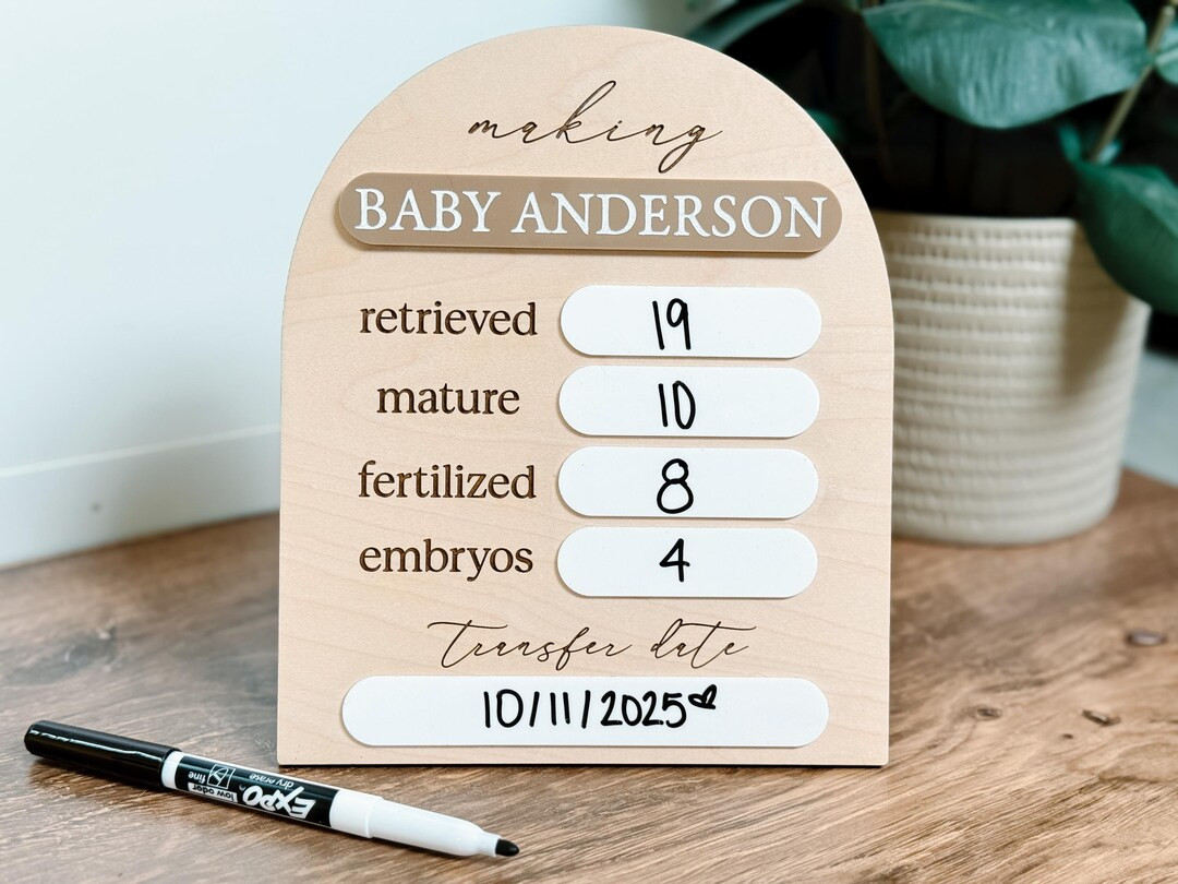 IVF Egg Retrieval Tracker | IVF Milestones | IVF Announcement Sign | Embryo Tracker | Gift for Iv... | Etsy (US)