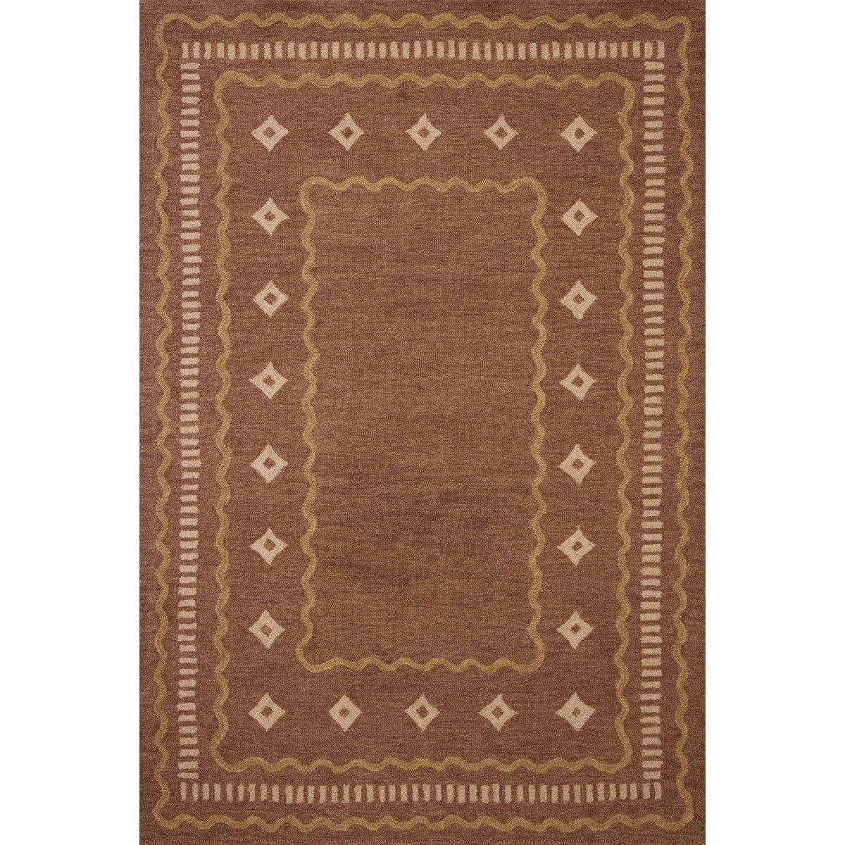 Chris Loves Julia x Loloi Alfie Clay / Spice Area Rug | Wayfair North America