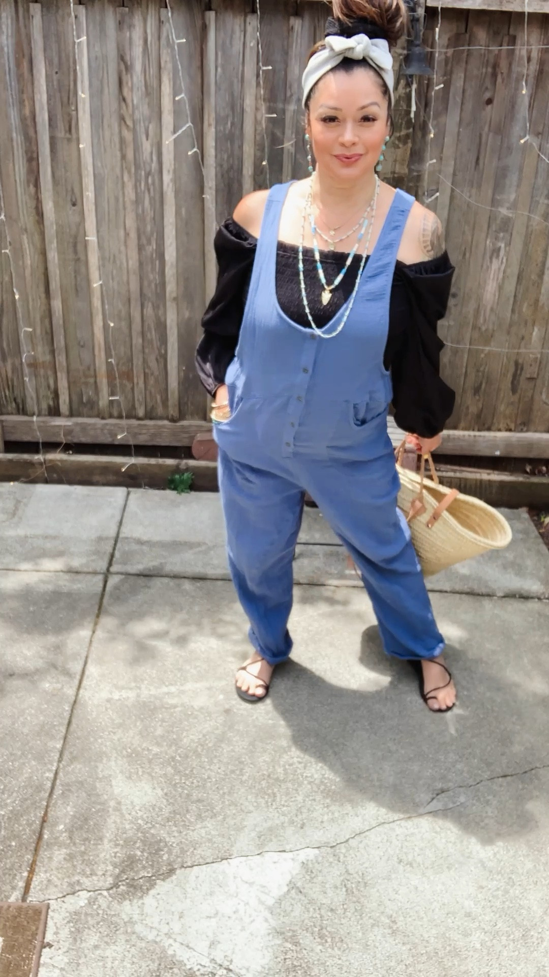 Necklace & Jumpsuit are Three Bird Nest code: COUNTRYCHICHOMES

Sandals size 6 
Top smalll

#LTKSeasonal #LTKParties #LTKBump