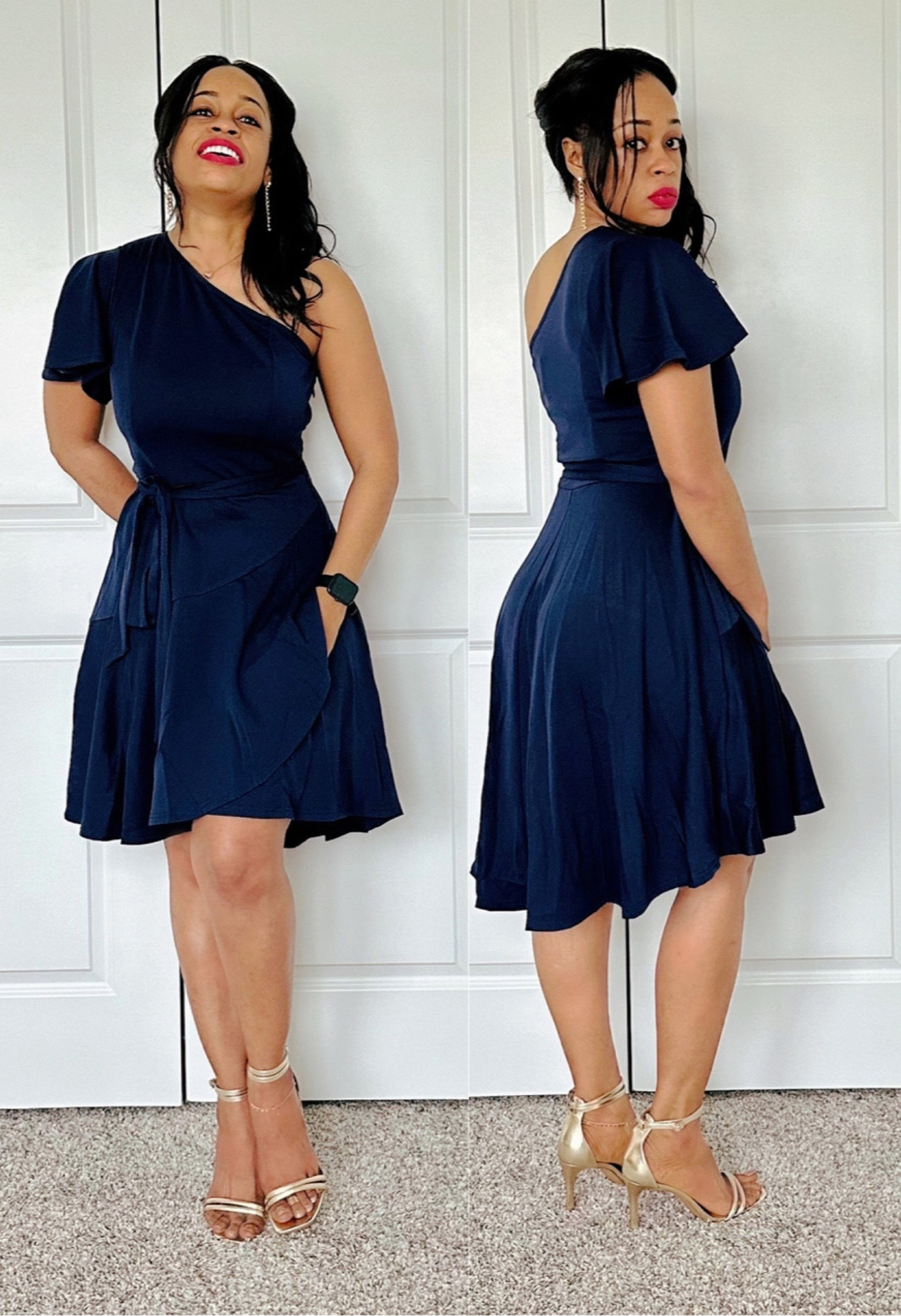 Women's Wedding Guest Dress Elegant One Shoulder Cocktail Skater Dress Ruffle Short Sleeve A Line Party Dresses.

Wedding guest dress, date night outfit, dress. 

#LTKparties #LTKfindsunder50 #LTKwedding
