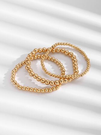 3pcs/set Minimalist Beaded Bracelet | SHEIN