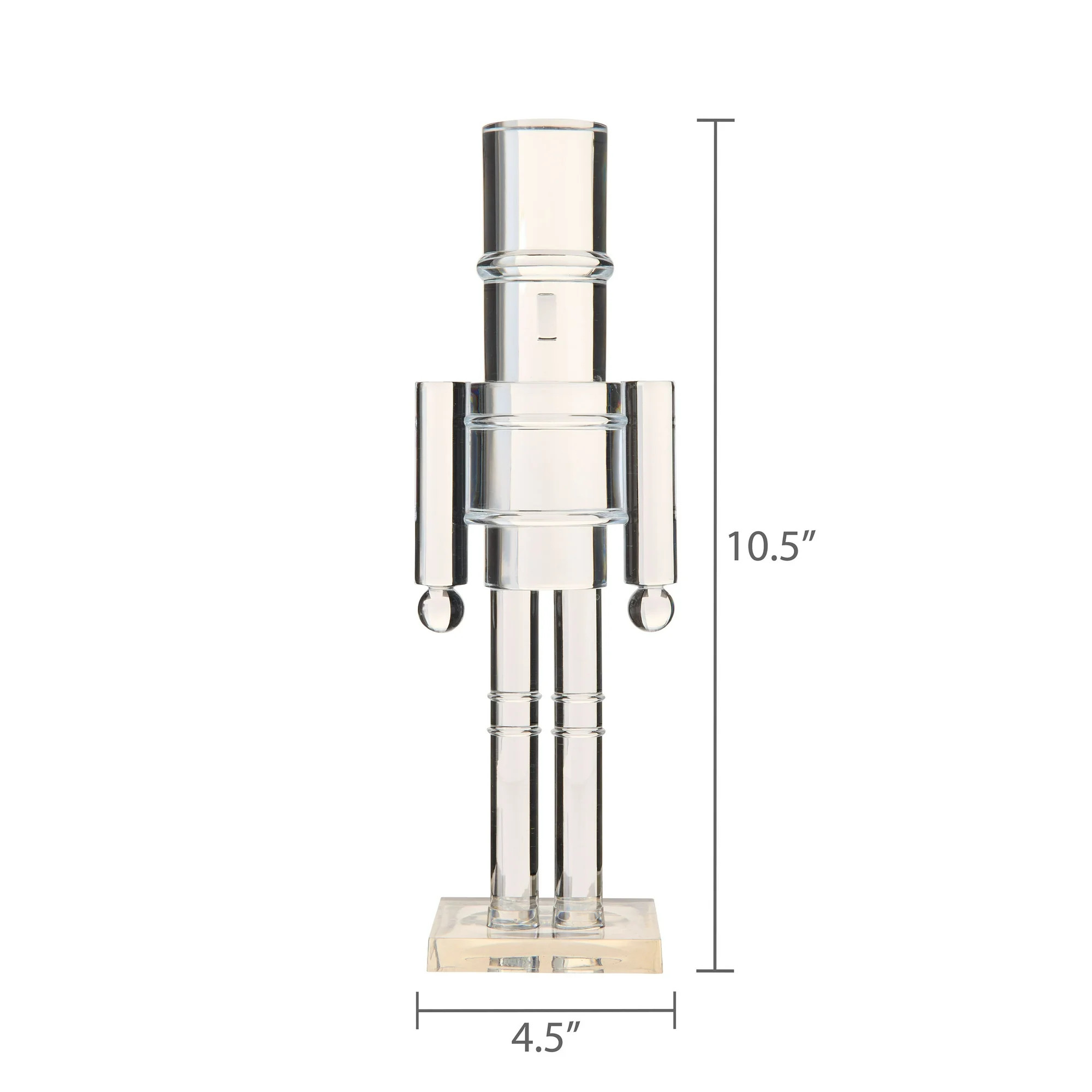 Decorative Nutcracker, Clear, 10", by Holiday Time | Walmart (US)