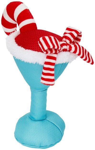 Frisco Holiday Peppermint Cocktail Plush Squeaky Dog Toy | Chewy.com