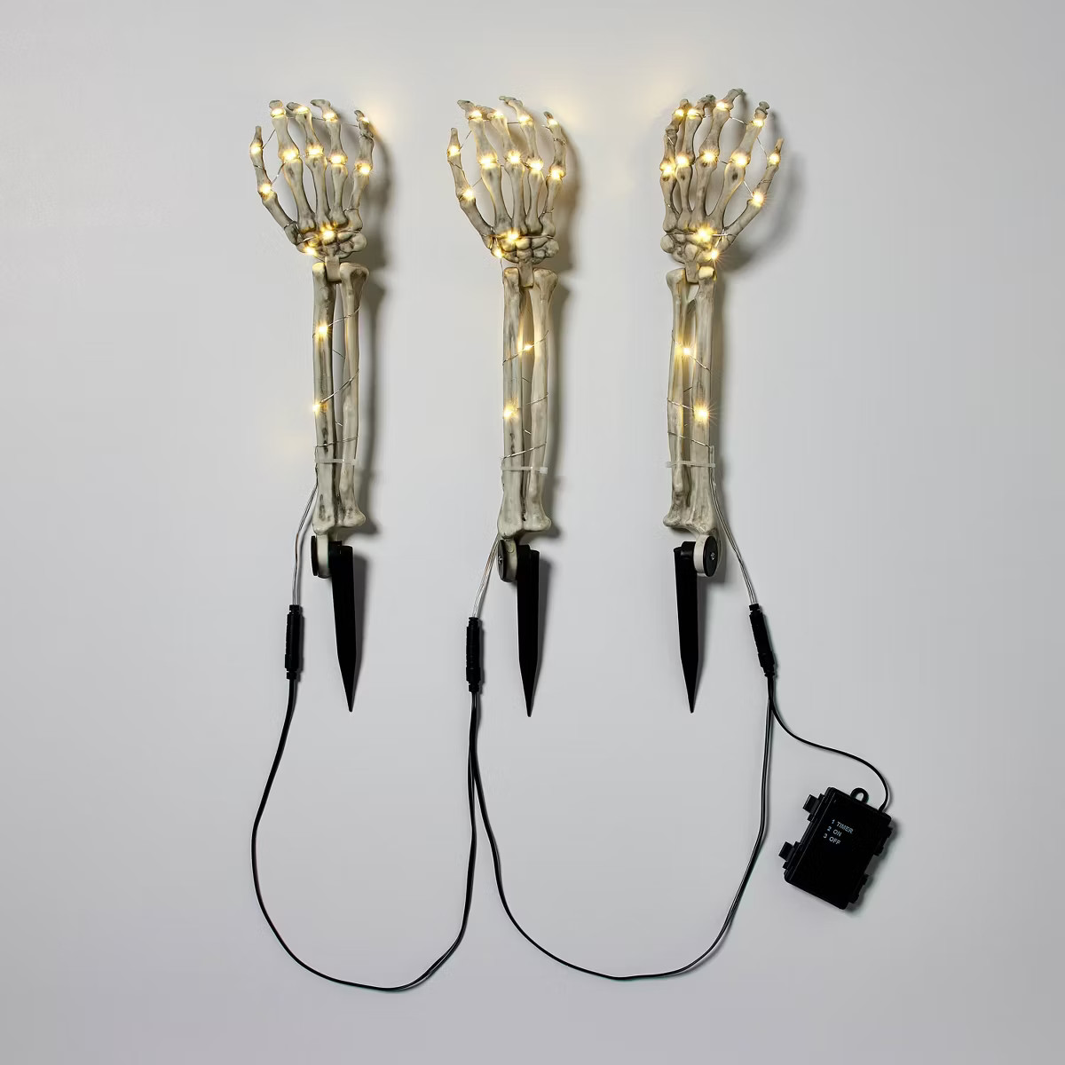 3ct LED Skeleton Arms Halloween Novelty Path Lights with Timer - Hyde and EEK! Boutique\u2122 | Target