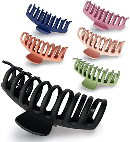 The Xpressory Hair Claw Clips – 6 Nonslip 3.6 Hair Clips for Women & girls - Hair Accessories f... | Amazon (UK)