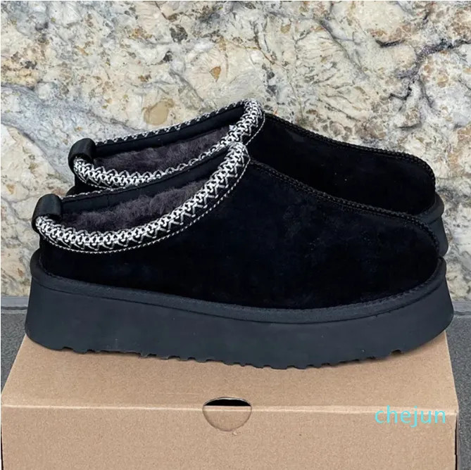 Womens Tazz Slippers Tasman Slipper Fur Slides Slip On Flats Slides Ultra Mini Platform Boot Blac... | DHGate