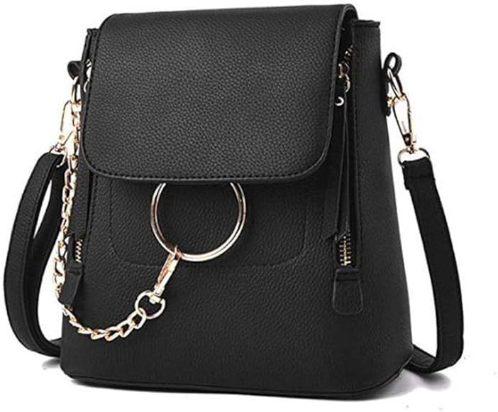 Fashion Small Ring Backpack Purse for Women, Designer Mini Chain Shoulder Bag Crossbody Backpacks | Amazon (US)