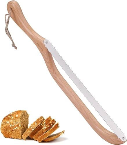 Recsrdce Bread Knife，15.6inch Bread Bow Knife， bread knife for homemade bread, sourdough bread knife，Premium Stainless Steel bread slicing knife with protective cover（Suitable for: left or right hand） | Amazon (US)