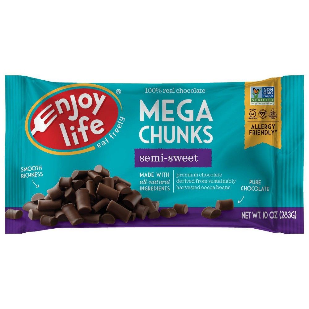 Enjoy Life Semi-Sweet Dairy Free Vegan Mega Chunk Chocolate Chips - 10oz | Target