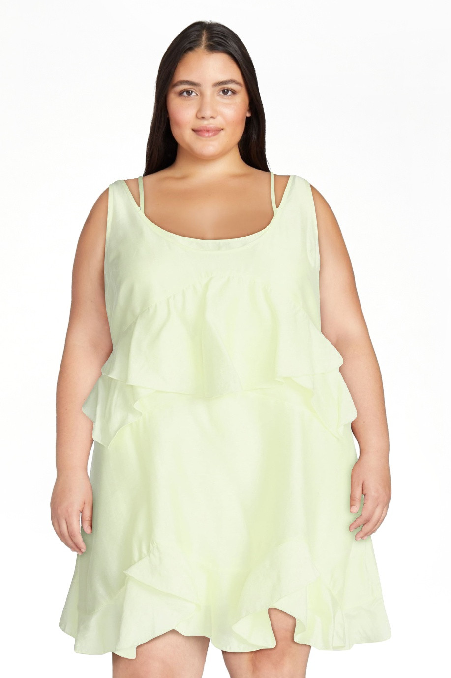 Devil Wears Prada Scoop Collection Women\u2019s and Women's Plus Mini Ruffle Tank Dress, Sizes XS... | Walmart (US)