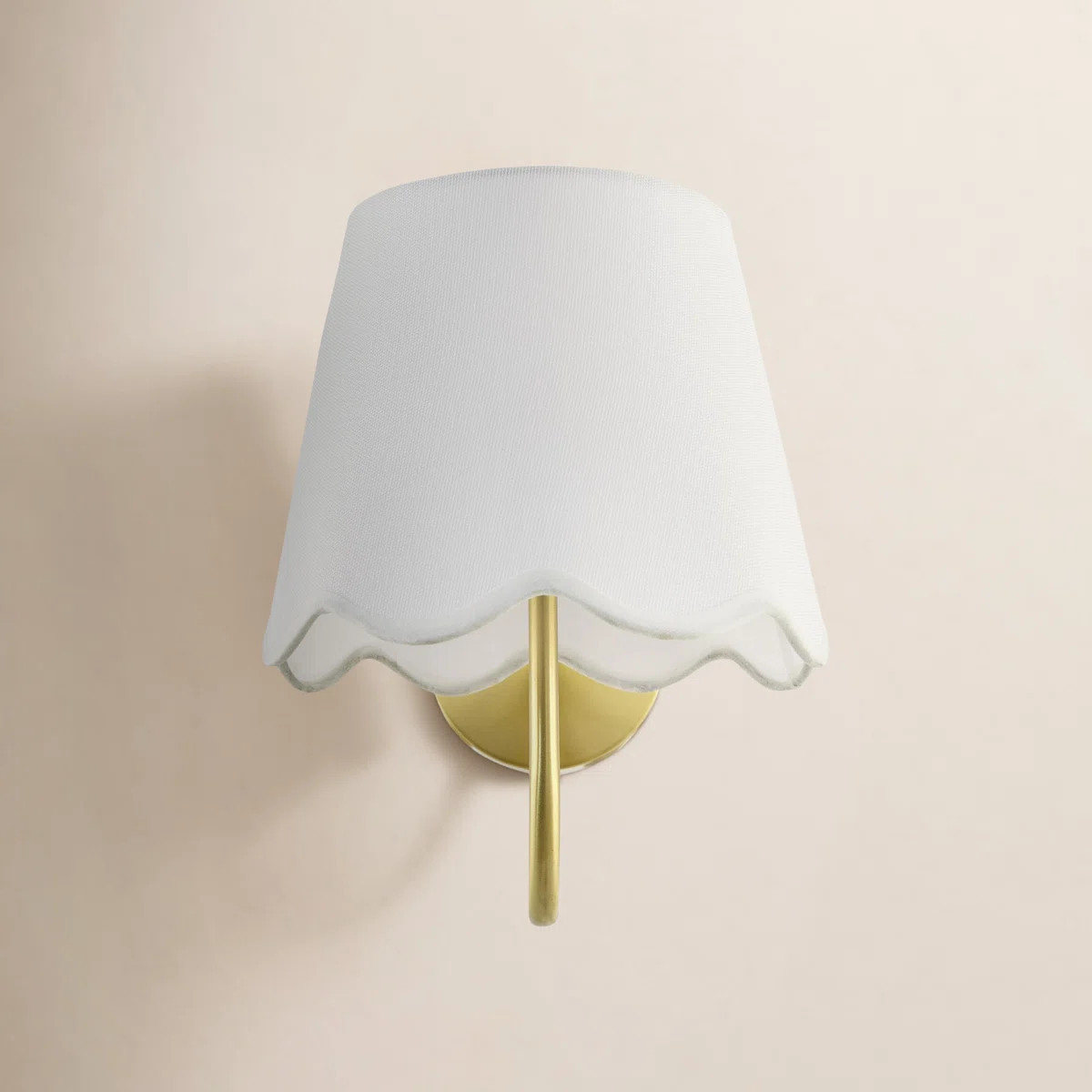 Waneta 1-Light Iron Wall Sconce with Linen Shade | Wayfair North America